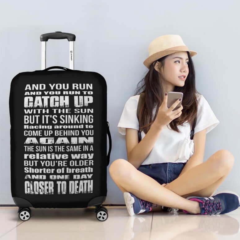 And You Run and you run to catch up with the sun but it skinning Pink Floyd Luggage Cover And You Run and you run to catch up with the sun but it skinning Pink Floyd Luggage Cover