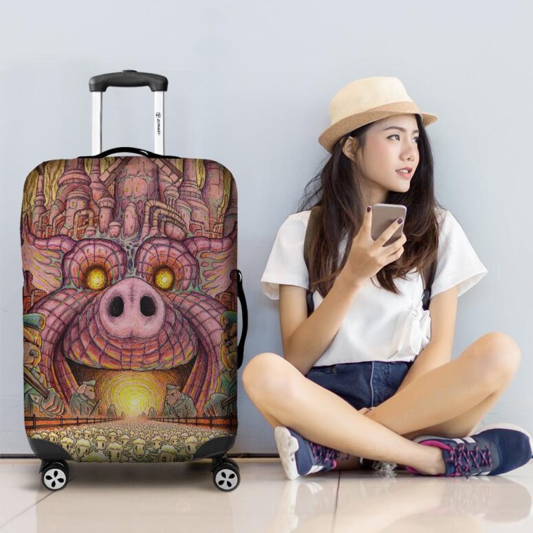 Animals Farm Tribute Painting Pink Floyd Luggage Cover