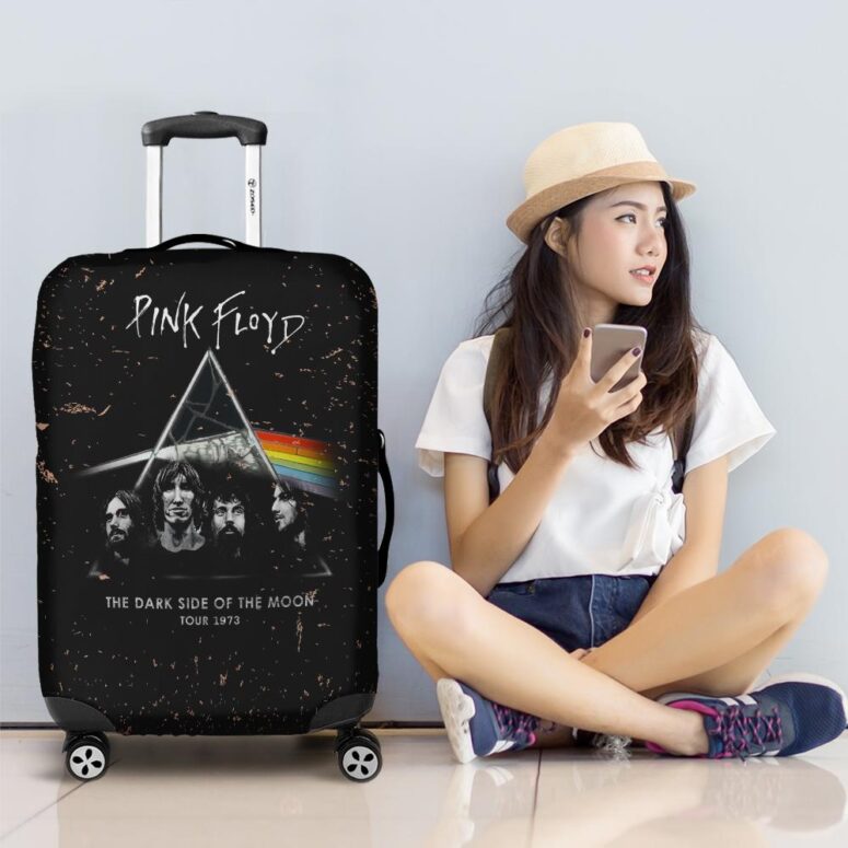Dark Side Of The Moon 1973 inspired Acid Wash Pink Floyd Luggage Cover Dark Side Of The Moon 1973 inspired Acid Wash Pink Floyd Luggage Cover