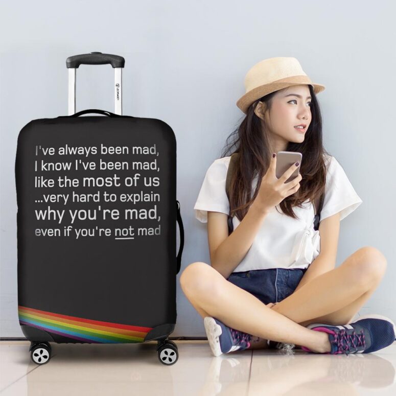 Dark Side of the Moon Hidden Message Pink Floyd Luggage Cover