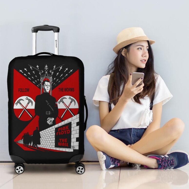 Follow The Worms The Wall Pink Floyd Luggage Cover Follow The Worms The Wall Pink Floyd Luggage Cover