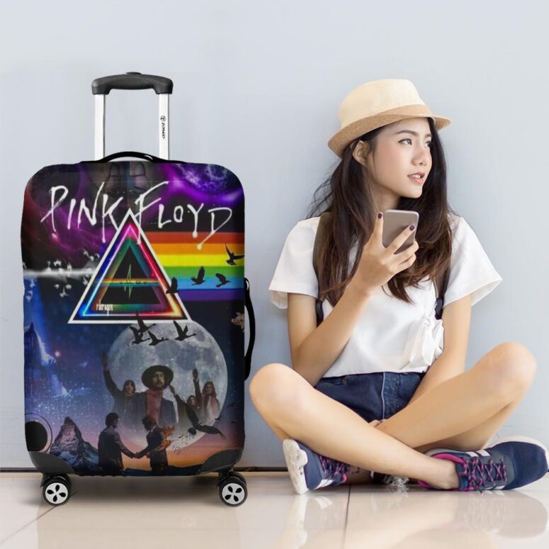 DSOTM Wish You Were Here Pink Floyd RockBand Luggage Cover DSOTM Wish You Were Here Pink Floyd RockBand Luggage Cover