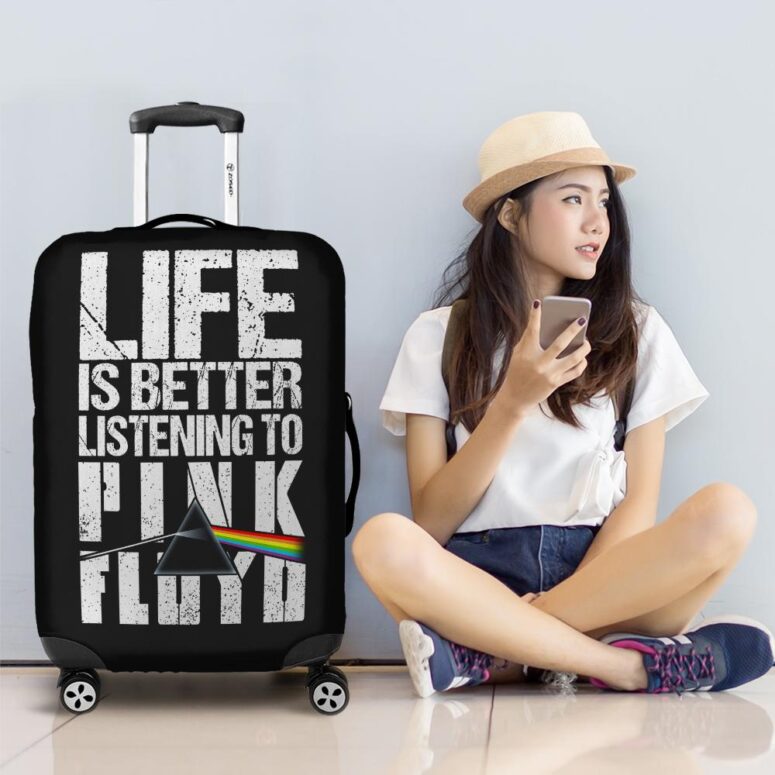 Life is better listening to Pink Floyd Luggage Cover Life is better listening to Pink Floyd Luggage Cover