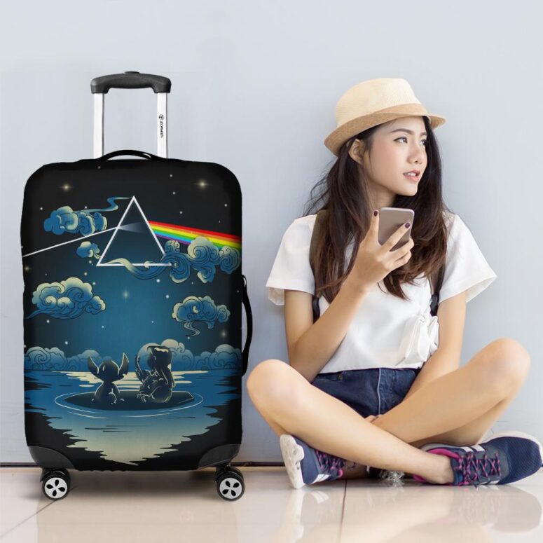 Lilo And Stitch Starry Sky Dark Side Of The Moon Pink Floyd Luggage Cover