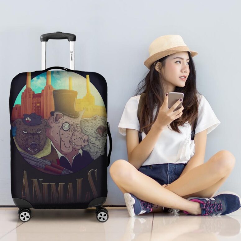 Pink Floyd Dog Pig Sheep Animals Album Art Luggage Cover Pink Floyd Dog Pig Sheep Animals Album Art Luggage Cover