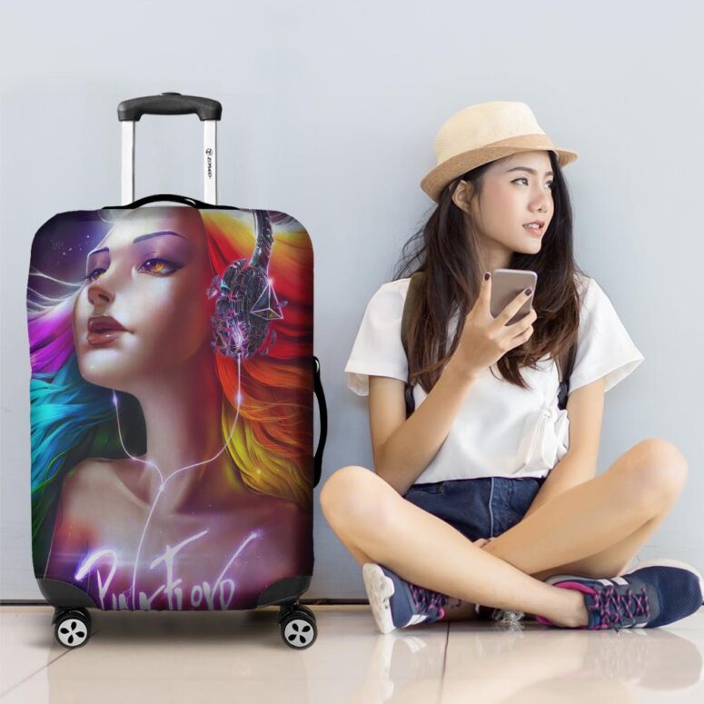 Pink Floyd Lady Art Luggage Cover Pink Floyd Lady Art Luggage Cover