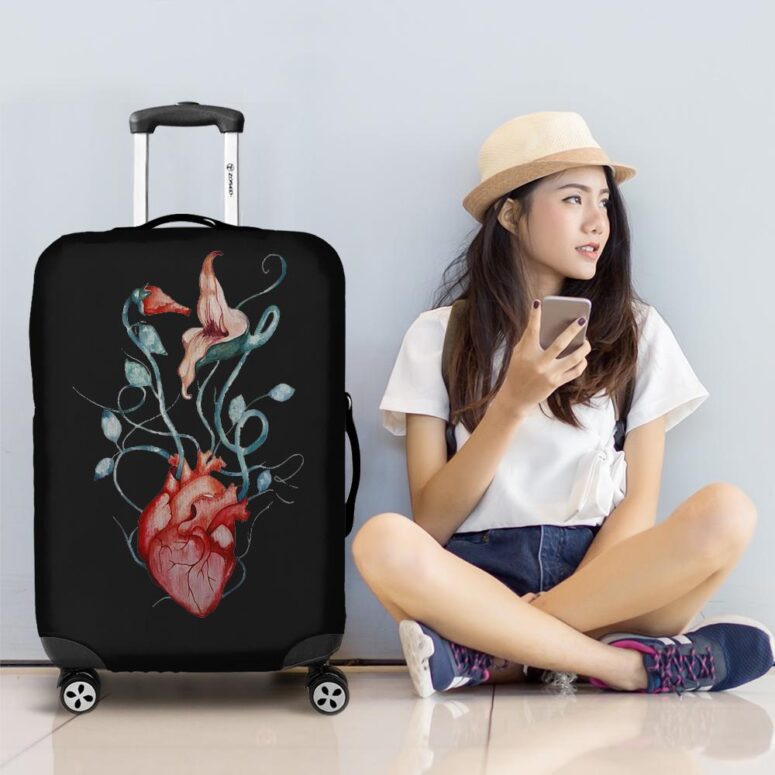 Pink Floyd Love Flowers Pink Floyd Luggage Cover Pink Floyd Love Flowers Pink Floyd Luggage Cover