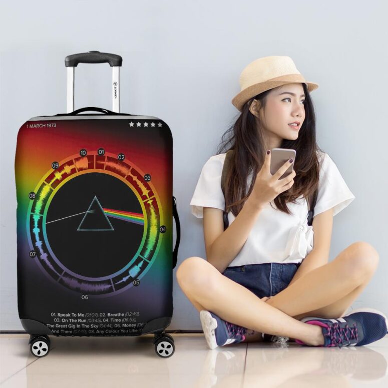 Pink Floyd The Dark Side Of The Moon 1973 Waveform Luggage Cover