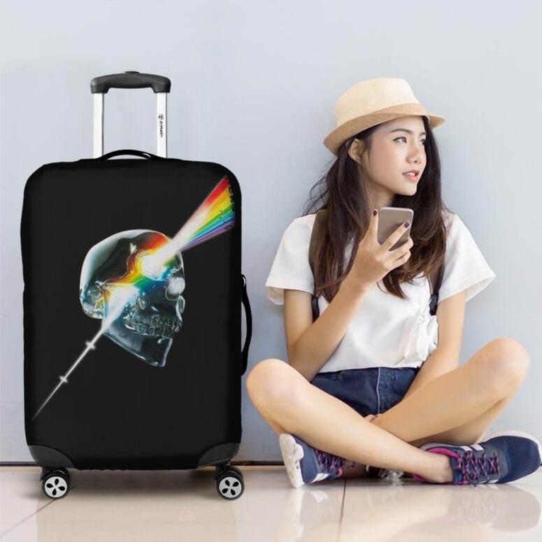 Skull DSOTM Art Pink Floyd Luggage Cover Skull DSOTM Art Pink Floyd Luggage Cover