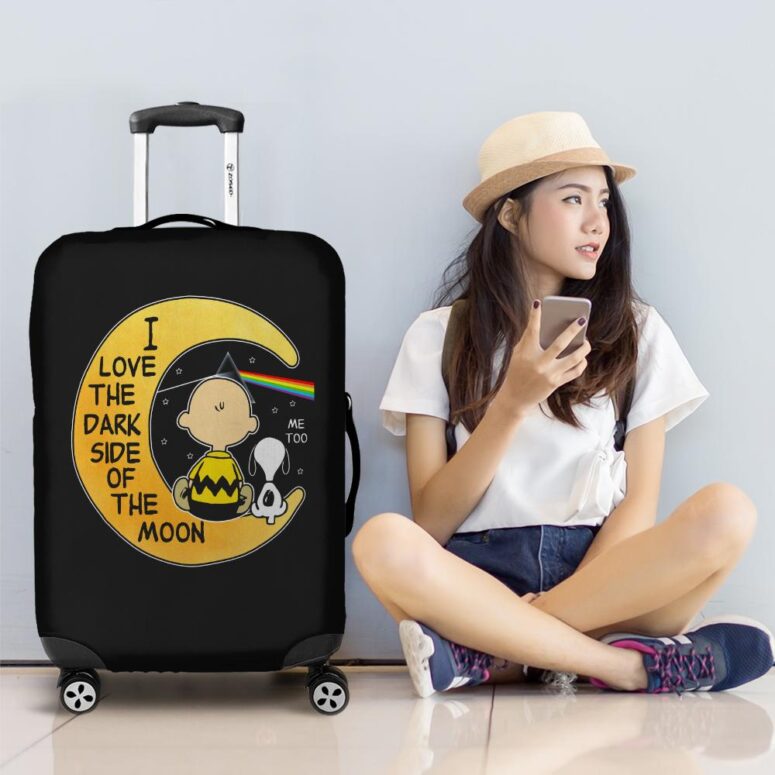 Snoopy I love the dark Side Of the Moon Pink Floyd Luggage Cover Snoopy I love the dark Side Of the Moon Pink Floyd Luggage Cover