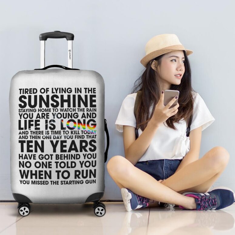 Time Lyrics Tired of lying in the sunshine staying home to watch the rain Pink Floyd Luggage Cover Time Lyrics Tired of lying in the sunshine staying home to watch the rain Pink Floyd Luggage Cover