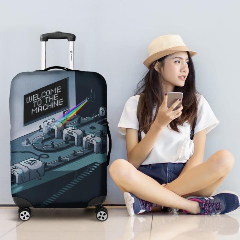 Welcome To The Machine Pink Floyd Luggage Cover Welcome To The Machine Pink Floyd Luggage Cover