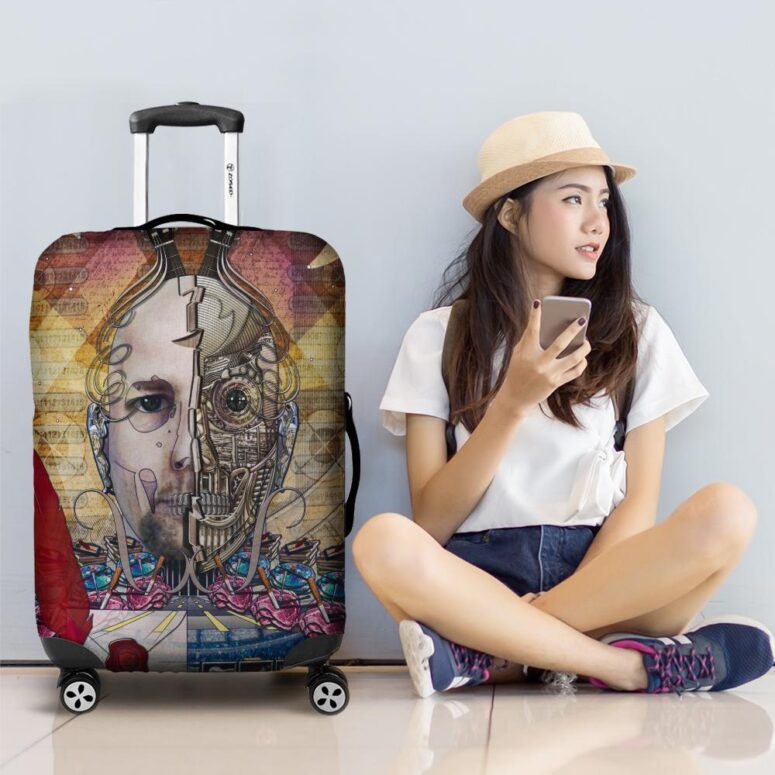 Welcome to the Machine Digital Art Pink Floyd Luggage Cover