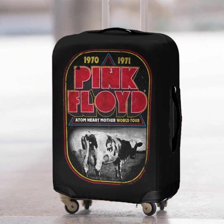1970 1971 Atom Heart Mother World Tour Pink Floyd Luggage Cover 1970 1971 Atom Heart Mother World Tour Pink Floyd Luggage Cover