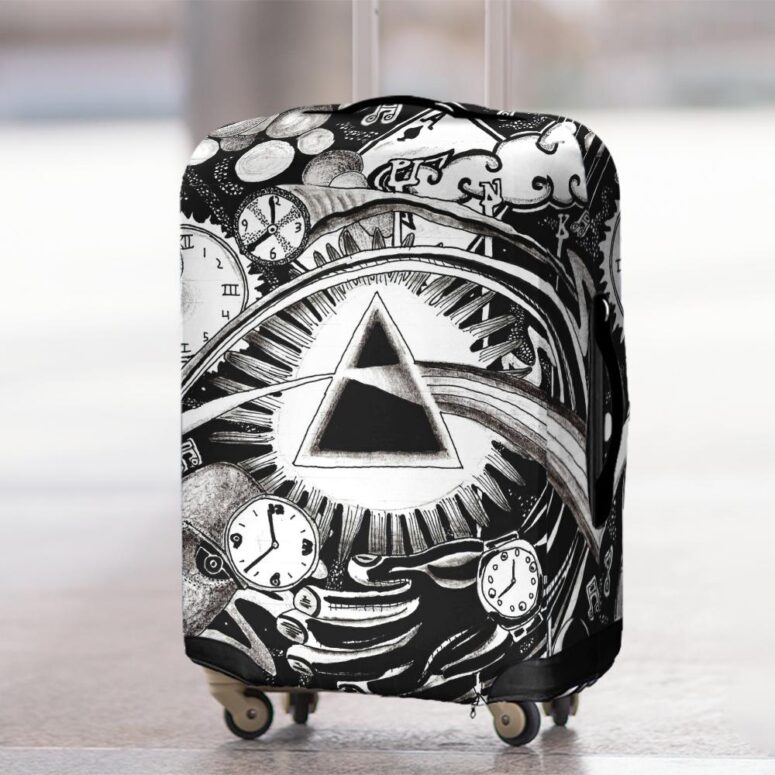 DSOTM Hand Draw Art Pink Floyd Luggage Cover DSOTM Hand Draw Art Pink Floyd Luggage Cover