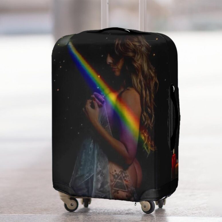 Dark Side Of The Moon Lady Pink Floyd Luggage Cover