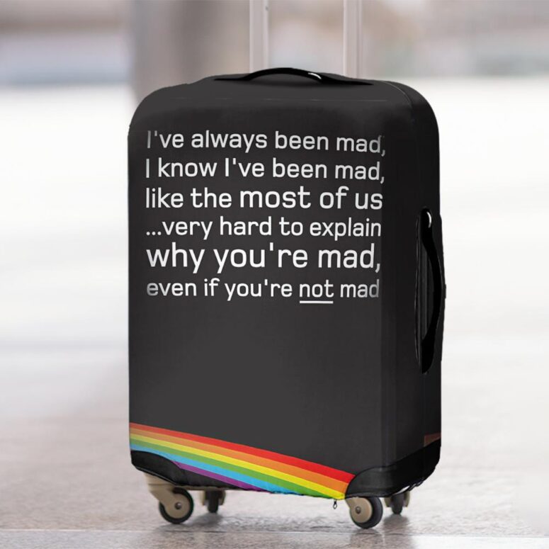 Dark Side of the Moon Hidden Message Pink Floyd Luggage Cover