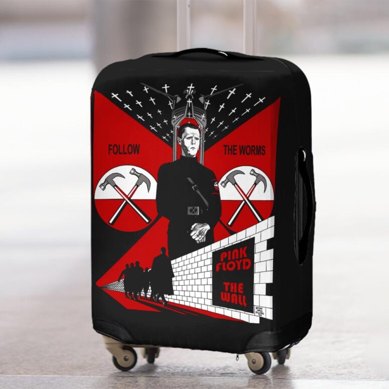 Follow The Worms The Wall Pink Floyd Luggage Cover Follow The Worms The Wall Pink Floyd Luggage Cover