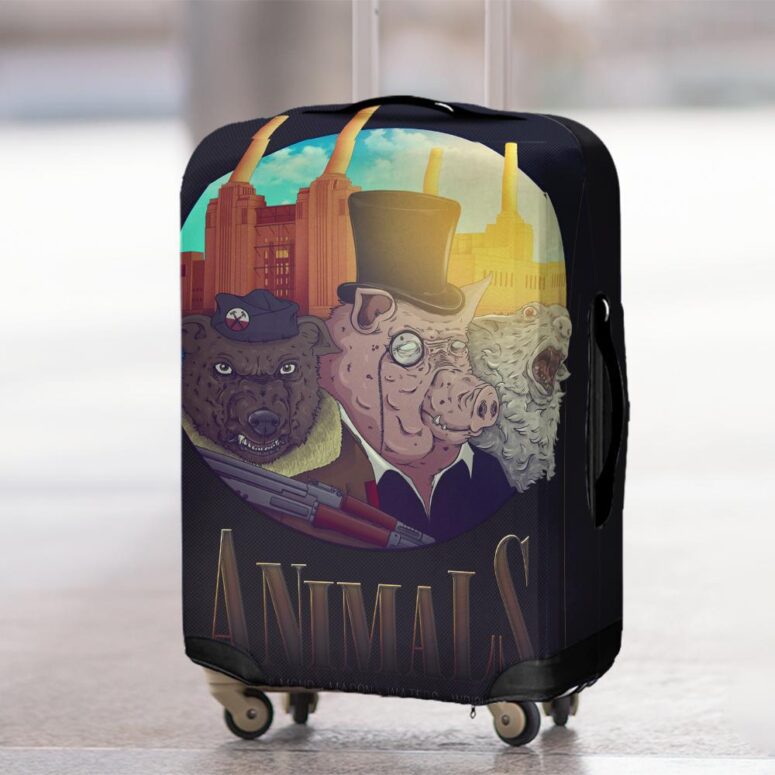 Pink Floyd Dog Pig Sheep Animals Album Art Luggage Cover Pink Floyd Dog Pig Sheep Animals Album Art Luggage Cover