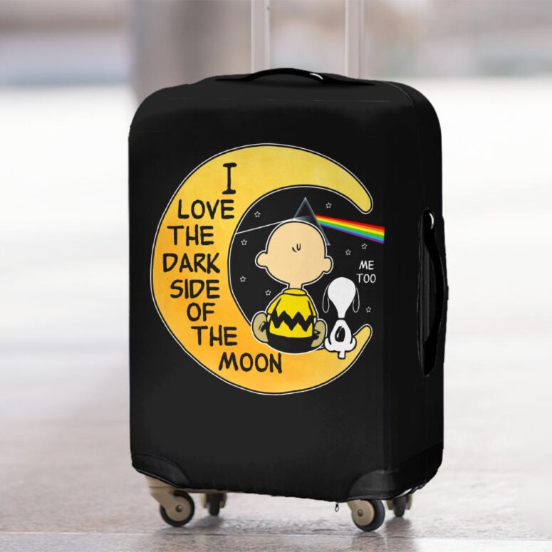 Snoopy I love the dark Side Of the Moon Pink Floyd Luggage Cover Snoopy I love the dark Side Of the Moon Pink Floyd Luggage Cover