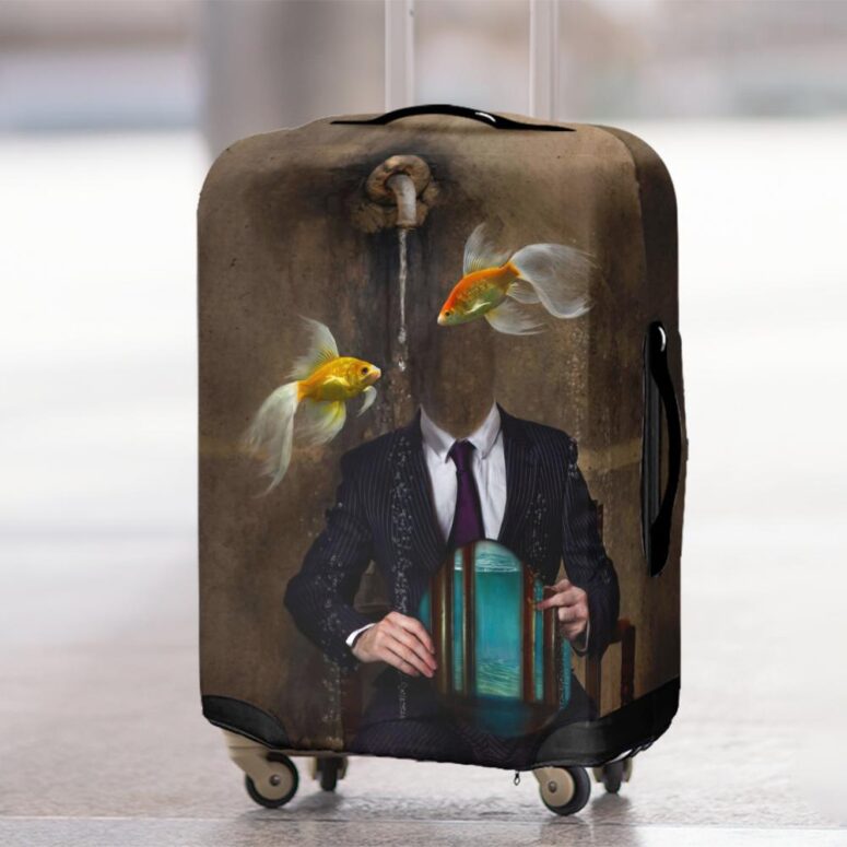 Swimming In A Fish Bowl Pink Floyd Luggage Cover Swimming In A Fish Bowl Pink Floyd Luggage Cover