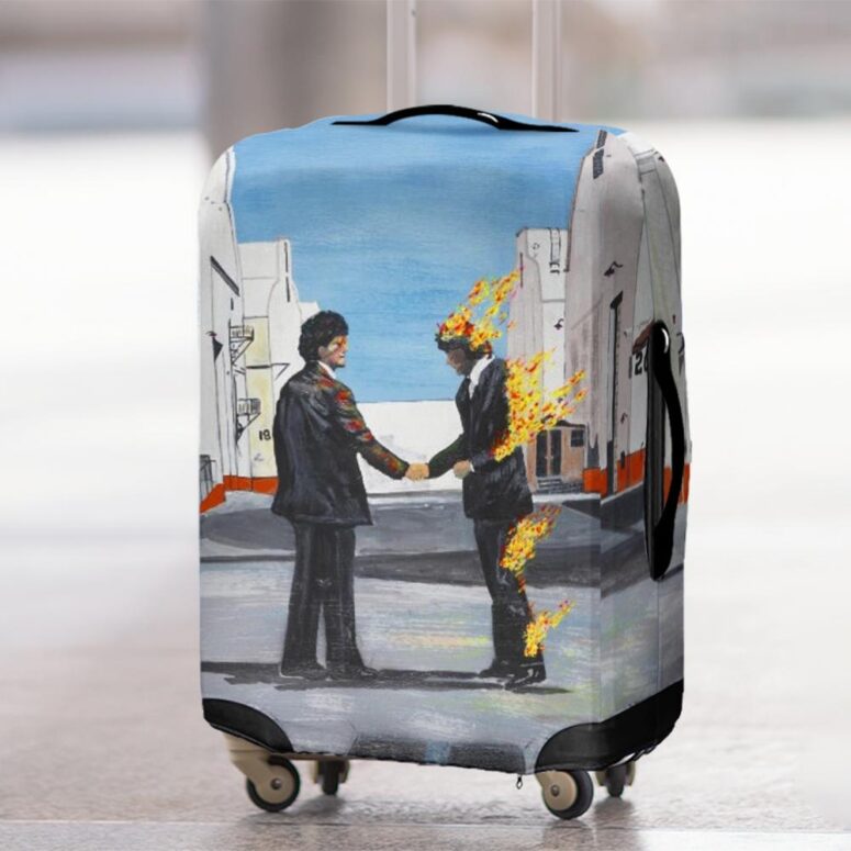 The Burning Man Wish You Were Here Pink Floyd Luggage Cover The Burning Man Wish You Were Here Pink Floyd Luggage Cover