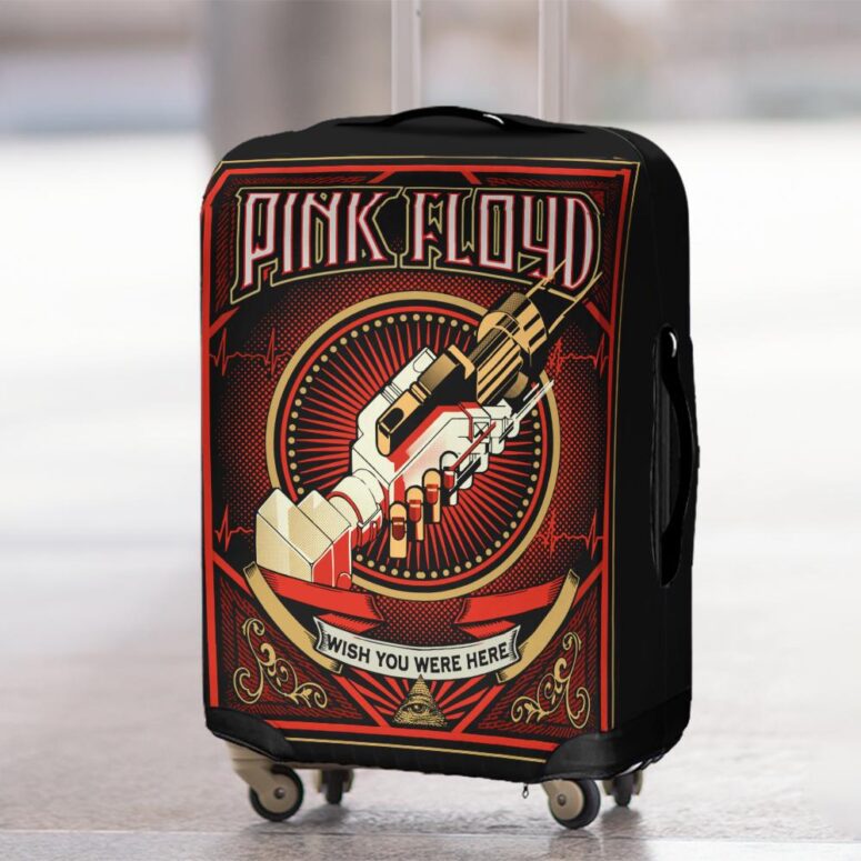 Wish You Were Here Black Pink Floyd Luggage Cover Wish You Were Here Black Pink Floyd Luggage Cover