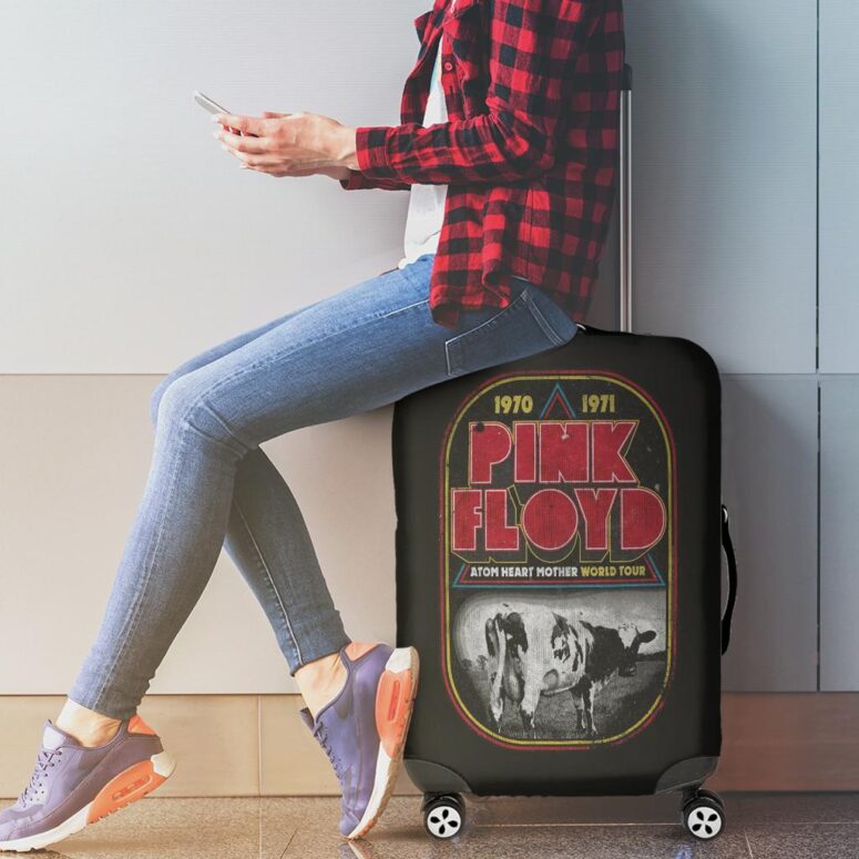 1970 1971 Atom Heart Mother World Tour Pink Floyd Luggage Cover 1970 1971 Atom Heart Mother World Tour Pink Floyd Luggage Cover