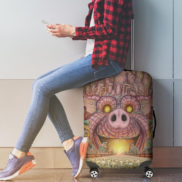 Animals Farm Tribute Painting Pink Floyd Luggage Cover