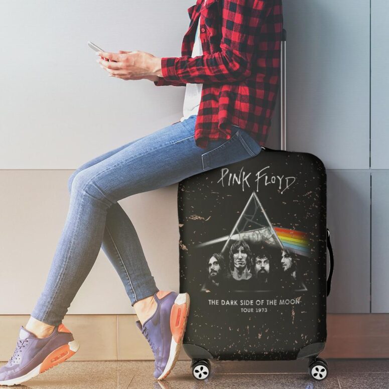 Dark Side Of The Moon 1973 inspired Acid Wash Pink Floyd Luggage Cover Dark Side Of The Moon 1973 inspired Acid Wash Pink Floyd Luggage Cover