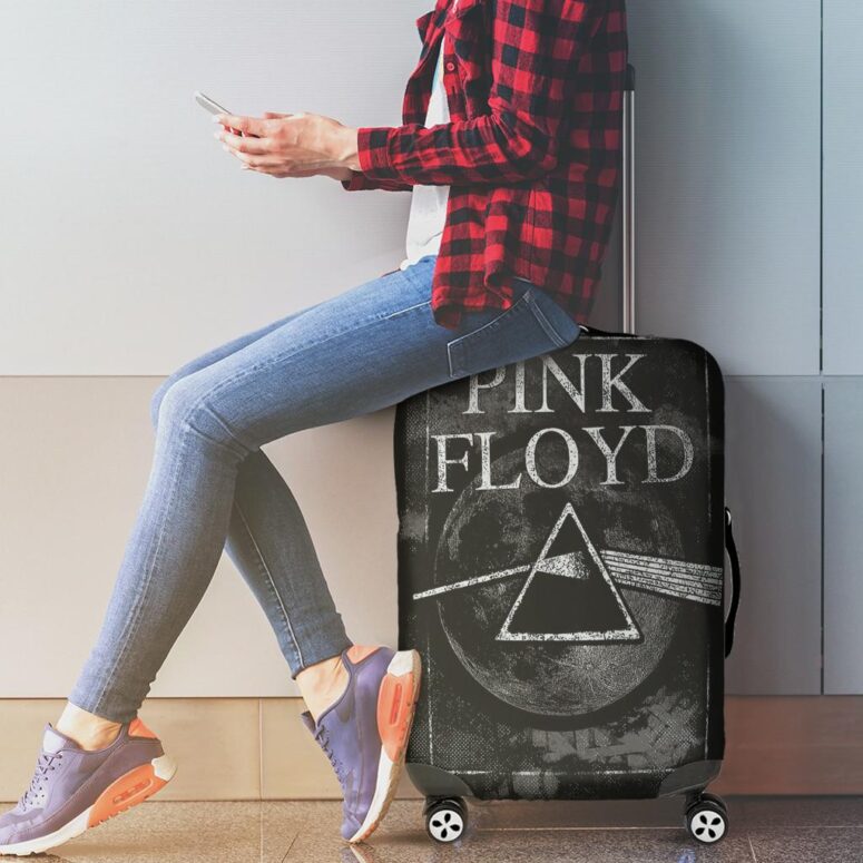 Dark Side Of The Moon Hand Drawing Art Pink Floyd Luggage Cover