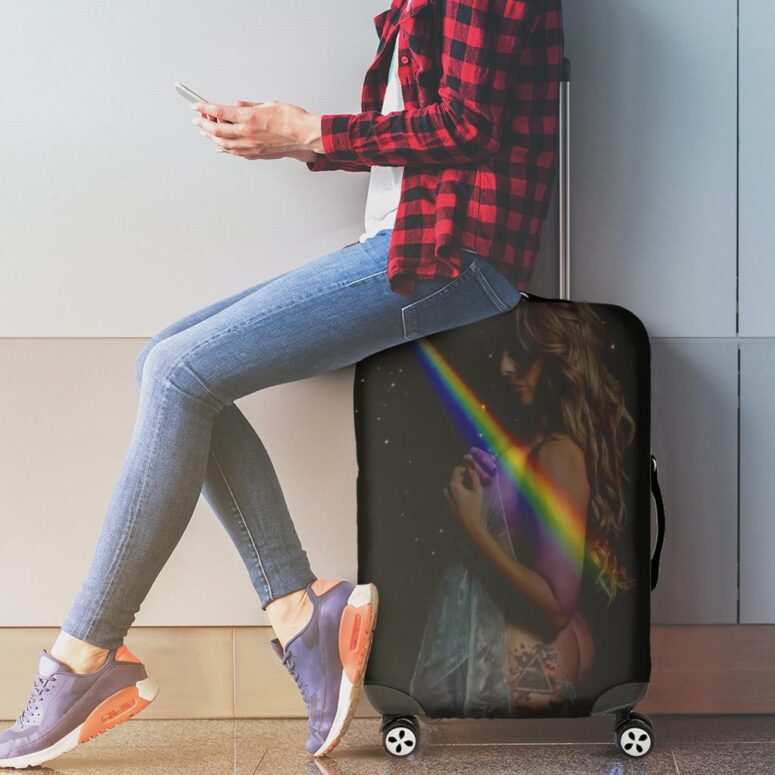 Dark Side Of The Moon Lady Pink Floyd Luggage Cover