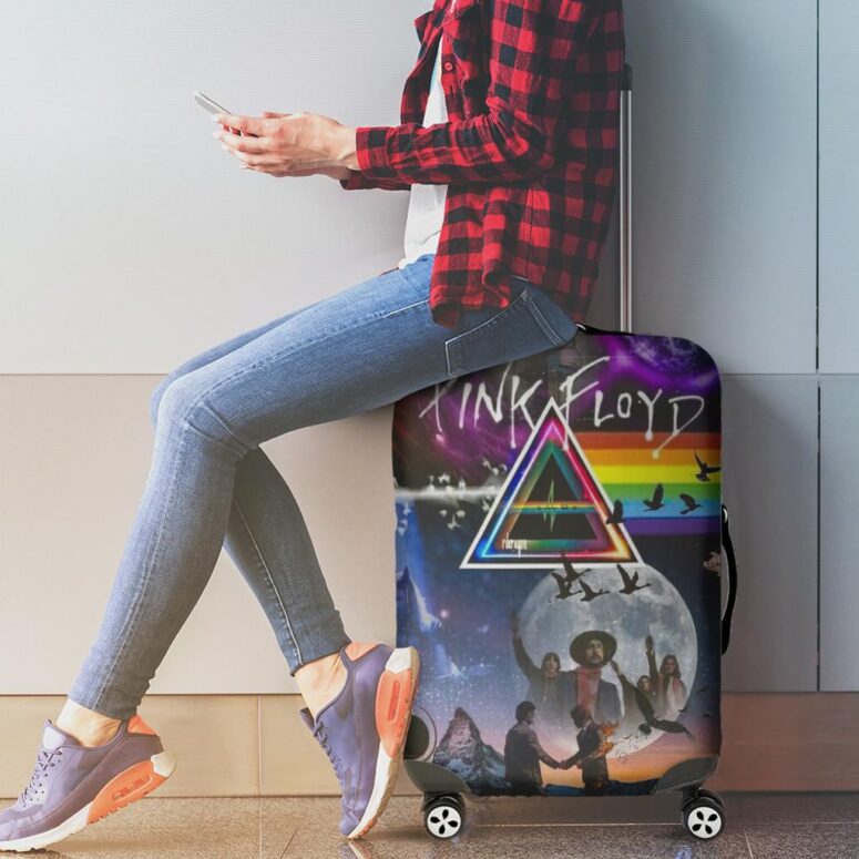 DSOTM Wish You Were Here Pink Floyd RockBand Luggage Cover DSOTM Wish You Were Here Pink Floyd RockBand Luggage Cover