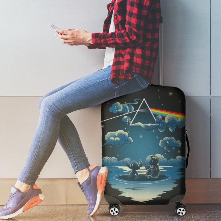 Lilo And Stitch Starry Sky Dark Side Of The Moon Pink Floyd Luggage Cover