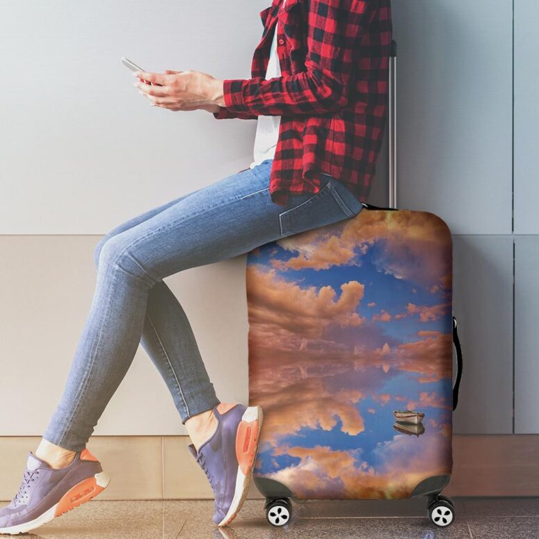 Not of this earth by Christos Lampria Pink Floyd Luggage Cover