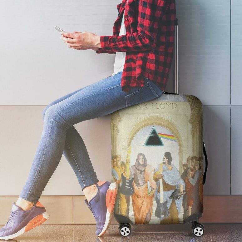 Philosophy Athens school Pink Floyd Luggage Cover Philosophy Athens school Pink Floyd Luggage Cover