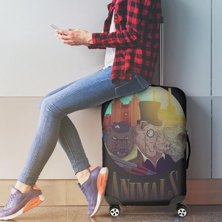 Pink Floyd Dog Pig Sheep Animals Album Art Luggage Cover Pink Floyd Dog Pig Sheep Animals Album Art Luggage Cover