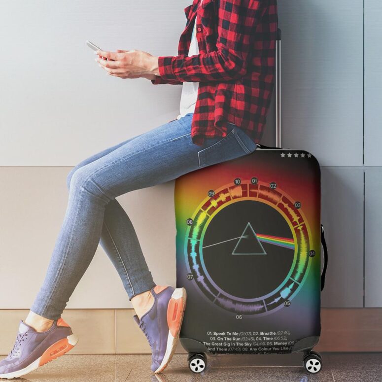 Pink Floyd The Dark Side Of The Moon 1973 Waveform Luggage Cover
