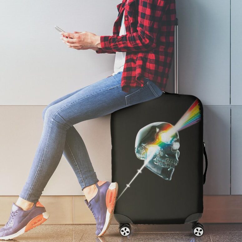 Skull DSOTM Art Pink Floyd Luggage Cover Skull DSOTM Art Pink Floyd Luggage Cover
