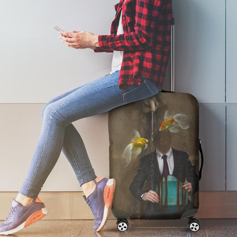 Swimming In A Fish Bowl Pink Floyd Luggage Cover Swimming In A Fish Bowl Pink Floyd Luggage Cover