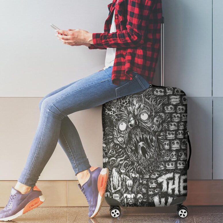 The Wall Line Art Pink Floyd Luggage Cover