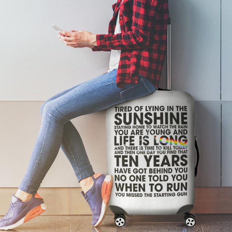 Time Lyrics Tired of lying in the sunshine staying home to watch the rain Pink Floyd Luggage Cover Time Lyrics Tired of lying in the sunshine staying home to watch the rain Pink Floyd Luggage Cover
