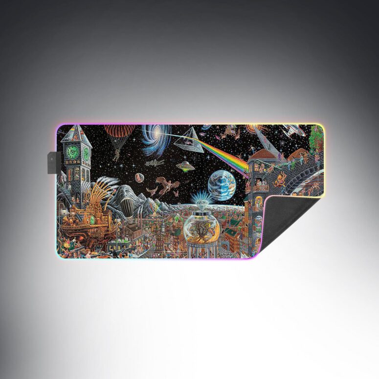 Echoes From The Darkside Of The Moon Magic RGB Pink Floyd Luminous Mouse Pad Led Echoes From The Darkside Of The Moon Magic RGB Pink Floyd Luminous Mouse Pad Led