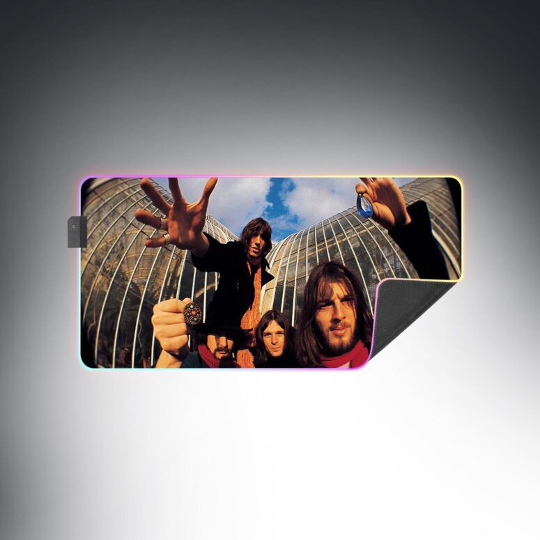 Fish Eye Photo Of Pink Floyd Magic RGB Luminous Mouse Pad Led