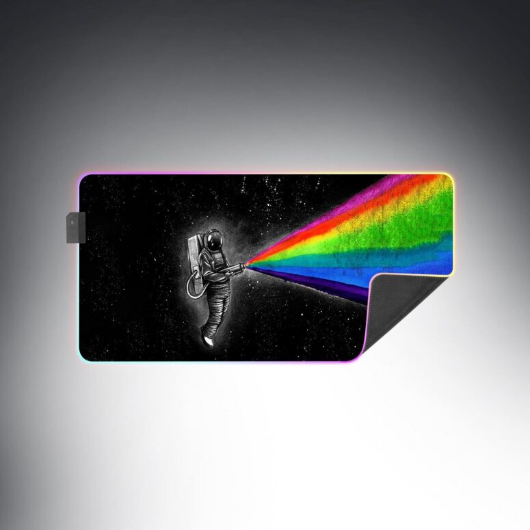 Just Remember To Fall in Love Magic RGB Pink Floyd Luminous Mouse Pad Led