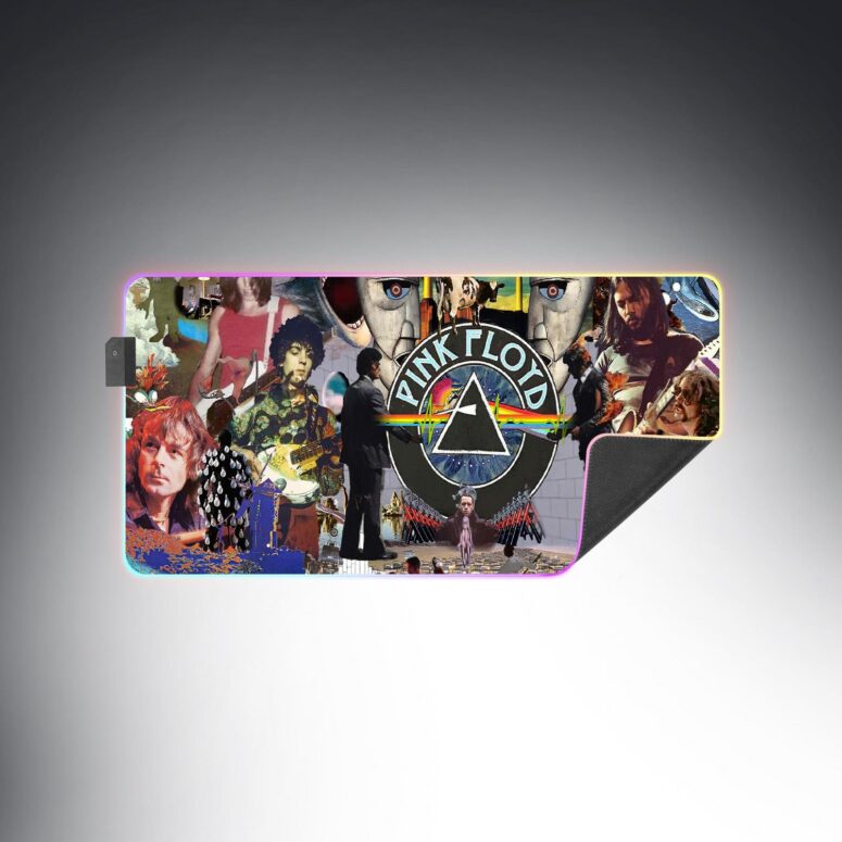 Pink Floyd Icons FAN Art Magic RGB Luminous Mouse Pad Led