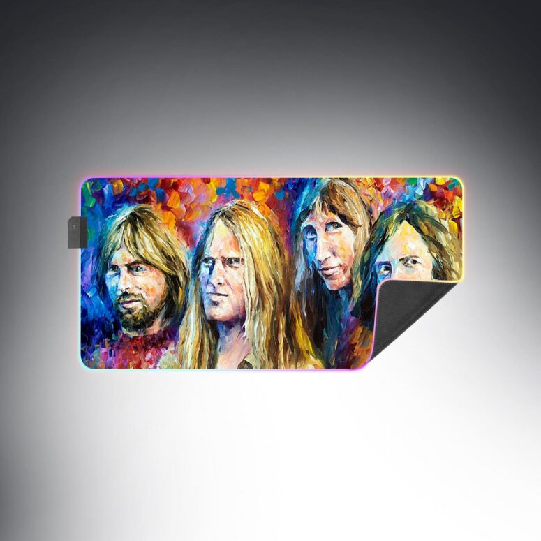 Pink Floyd Members Water Color Art Magic RGB Luminous Mouse Pad Led Pink Floyd Members Water Color Art Magic RGB Luminous Mouse Pad Led