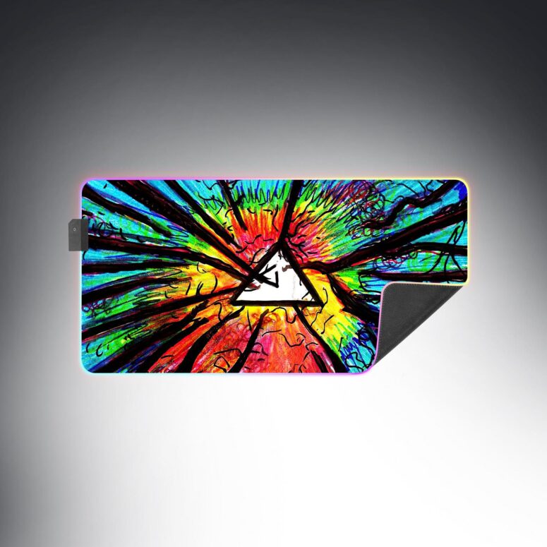 Pink Floyd Psychedelic Magic RGB Luminous Mouse Pad Led