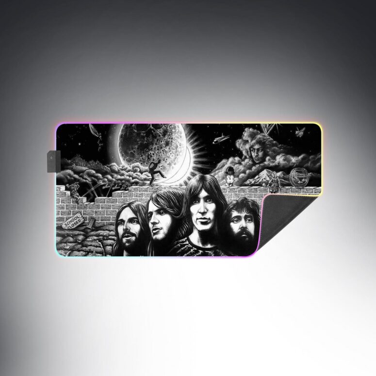 Pink Floyd Psychedelism Magic RGB Luminous Mouse Pad Led
