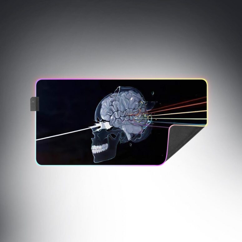Skulll Dark Side Of The Moon Magic RGB Pink Floyd Luminous Mouse Pad Led Skulll Dark Side Of The Moon Magic RGB Pink Floyd Luminous Mouse Pad Led
